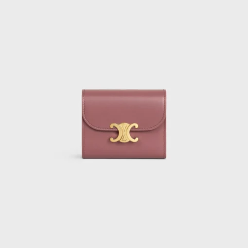 Small Flap Wallet TRIOMPHE in Shiny calfskin