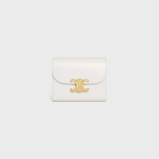 Small Flap Wallet TRIOMPHE in Shiny calfskin