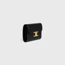 Small Flap Wallet TRIOMPHE in Shiny calfskin