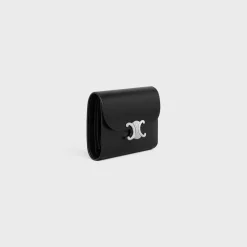 Small Flap Wallet TRIOMPHE in Shiny calfskin