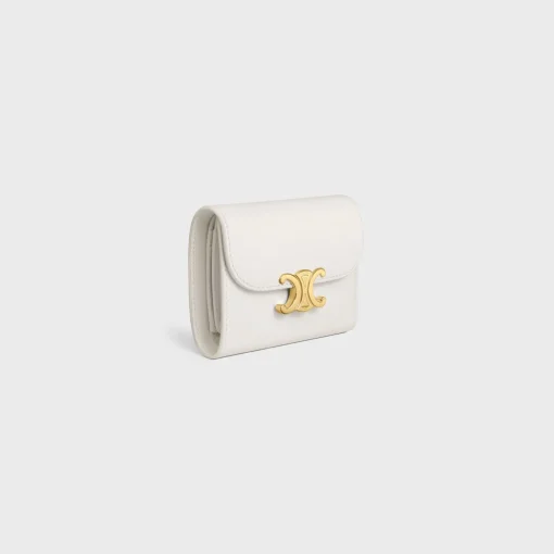 Small Flap Wallet TRIOMPHE in Shiny calfskin