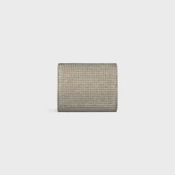 Small Flap Wallet TRIOMPHE in GLITTER TEXTILE