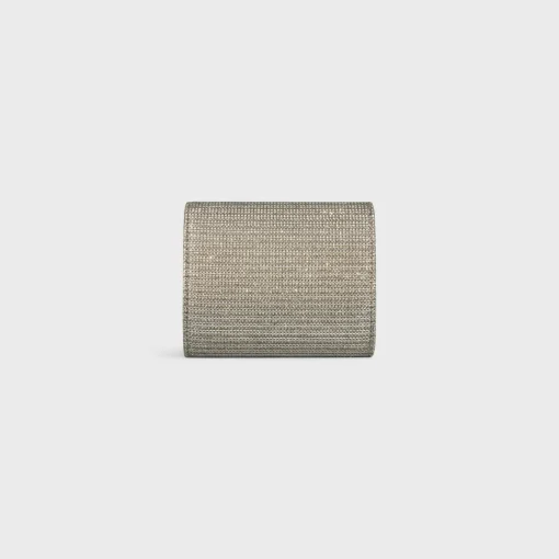 Small Flap Wallet TRIOMPHE in GLITTER TEXTILE