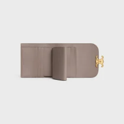 Small Flap Wallet TRIOMPHE in Shiny calfskin