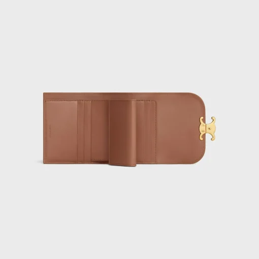Small Flap Wallet TRIOMPHE in Shiny calfskin