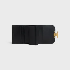 Small Flap Wallet TRIOMPHE in Shiny calfskin