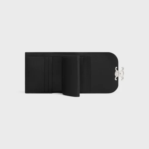 Small Flap Wallet TRIOMPHE in Shiny calfskin