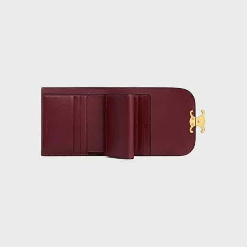 Small Flap Wallet TRIOMPHE in Shiny calfskin