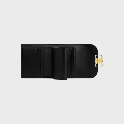 Small Flap Wallet TRIOMPHE in PATENT CALFSKIN