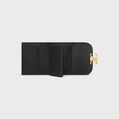 Small Flap Wallet TRIOMPHE in GLITTER TEXTILE