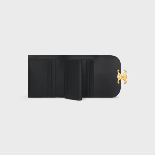 Small Flap Wallet TRIOMPHE in GLITTER TEXTILE
