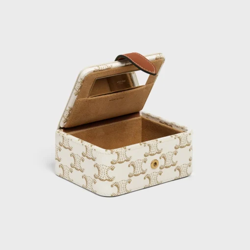 Small Jewels Case in Triomphe Canvas and Calfskin