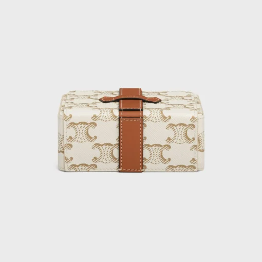 Small Jewels Case in Triomphe Canvas and Calfskin