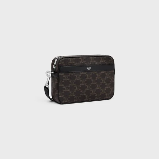 SMALL MESSENGER in TRIOMPHE CANVAS AND CALFSKIN