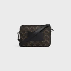 SMALL MESSENGER in TRIOMPHE CANVAS AND CALFSKIN