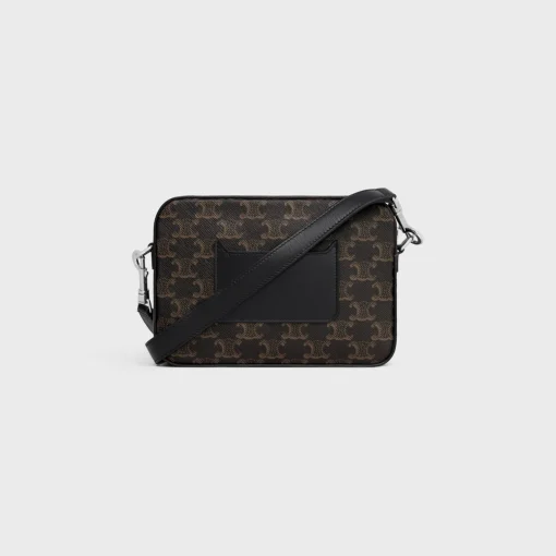 SMALL MESSENGER in TRIOMPHE CANVAS AND CALFSKIN
