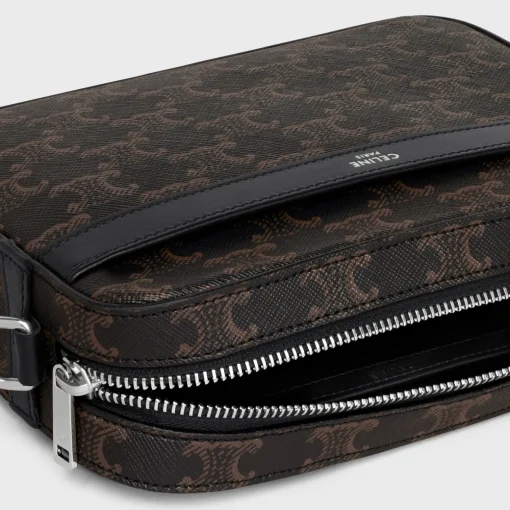 SMALL MESSENGER in TRIOMPHE CANVAS AND CALFSKIN