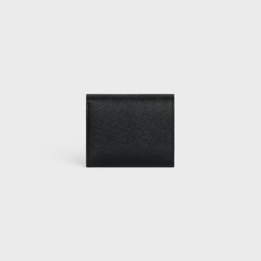 Small trifold wallet in Grained calfskin