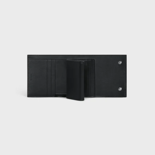 Small trifold wallet in Grained calfskin