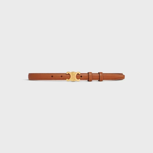 Small Triomphe Belt in Natural Calfskin
