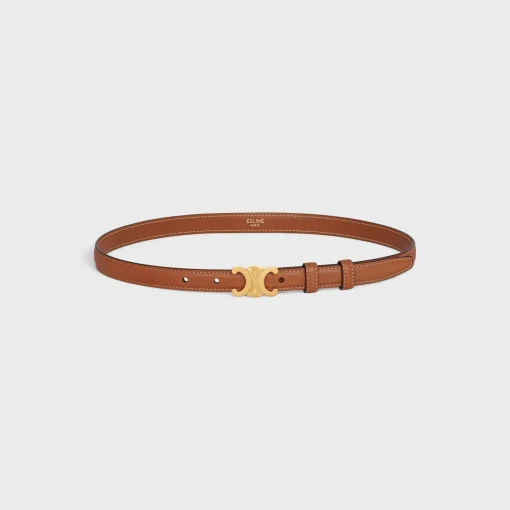 Small Triomphe Belt in Natural Calfskin