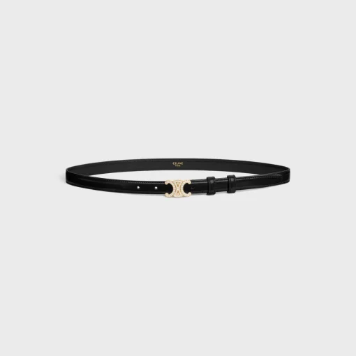 Small triomphe belt with strass in Taurillon Leather
