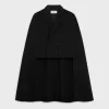 spencer cape coat in cashmere cloth
