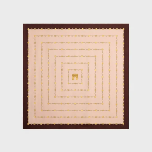 square in arc de triomphe silk twill