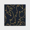 SQUARE IN CHAIN TASSELS SILK TWILL