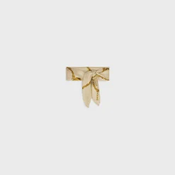 SQUARE IN CHAIN TASSELS SILK TWILL