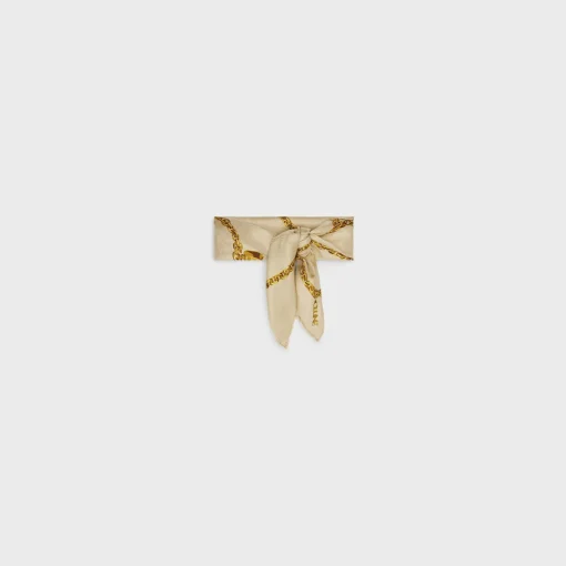 SQUARE IN CHAIN TASSELS SILK TWILL
