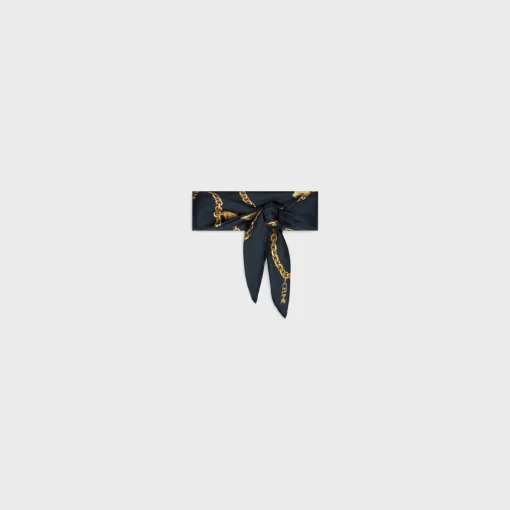 SQUARE IN CHAIN TASSELS SILK TWILL