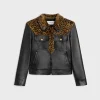 Straight fit blouson jacket in soft lambskin