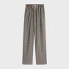 straight jogging pants in wool and cashmere