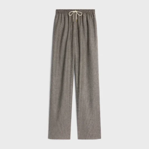 straight jogging pants in wool and cashmere