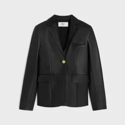 tailored jacket in soft lambskin