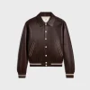 teddy jacket with shirt collar in soft lambskin
