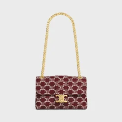 TEEN CELINE VICTOIRE BAG in TRIOMPHE CANVAS TWO-TONE