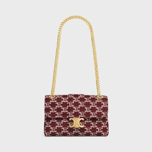 TEEN CELINE VICTOIRE BAG in TRIOMPHE CANVAS TWO-TONE