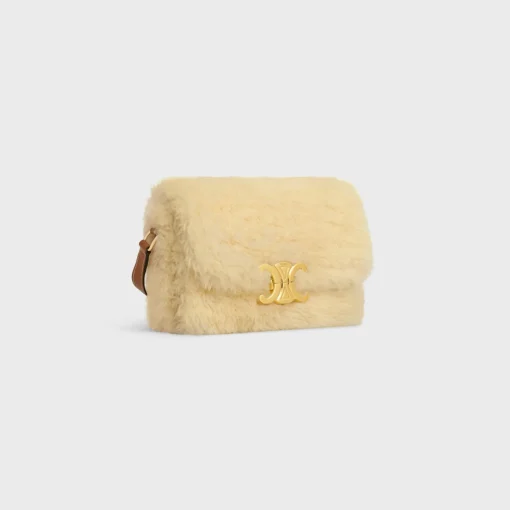 TEEN TRIOMPHE BAG in SHEARLING AND CALFSKIN