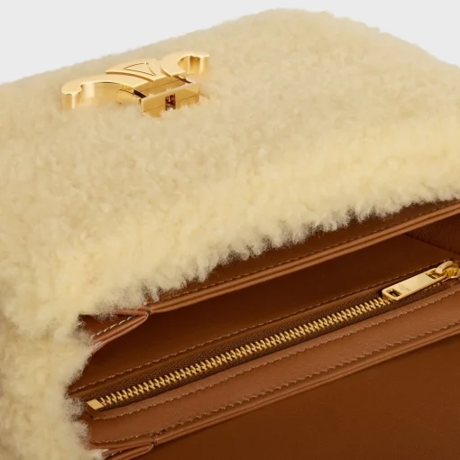 TEEN TRIOMPHE BAG in SHEARLING AND CALFSKIN