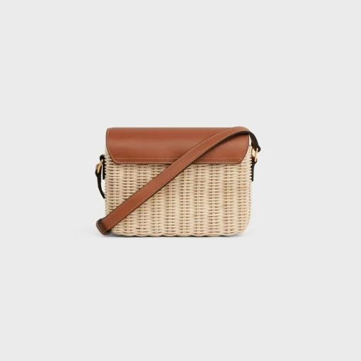 TEEN TRIOMPHE BAG in WICKER AND NATURAL CALFSKIN