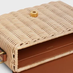TEEN TRIOMPHE BAG in WICKER AND NATURAL CALFSKIN