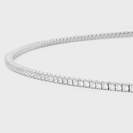 Tennis Necklace in White Gold and Diamonds