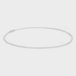 Tennis Necklace in White Gold and Diamonds