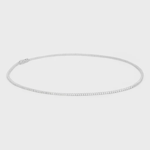 Tennis Necklace in White Gold and Diamonds