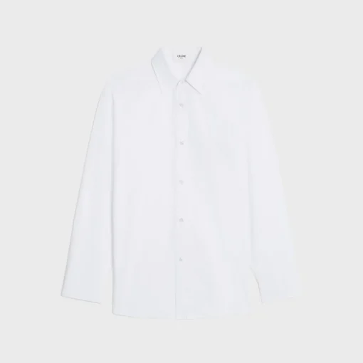 tommy shirt in striped cotton and linen