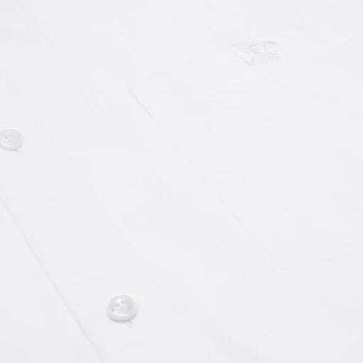 tommy shirt in striped cotton and linen