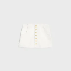 trapeze mini skirt in cotton twill