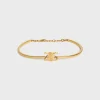 Triomphe Articulated Bracelet in Brass with Gold Finish